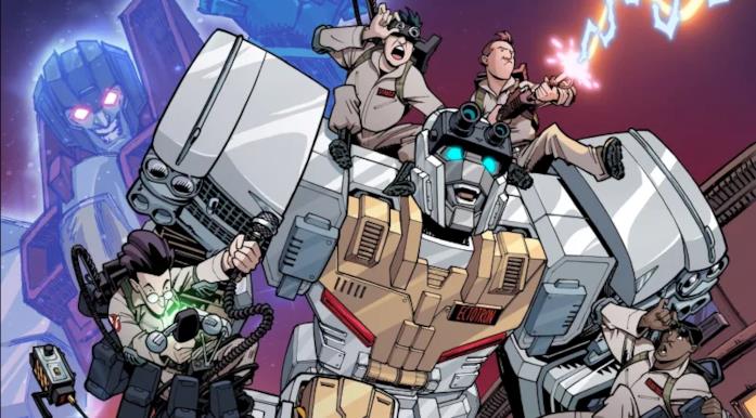 Gli Acchiappafantasmi ed Ectotron in versione fumetto