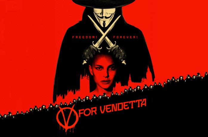 Una scena di V per Vendetta