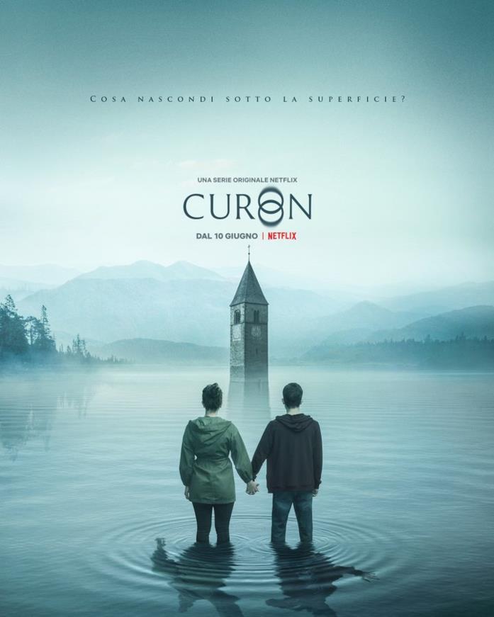 Il poster di Curon Il campanile del lago di Resia nel poster di Curon