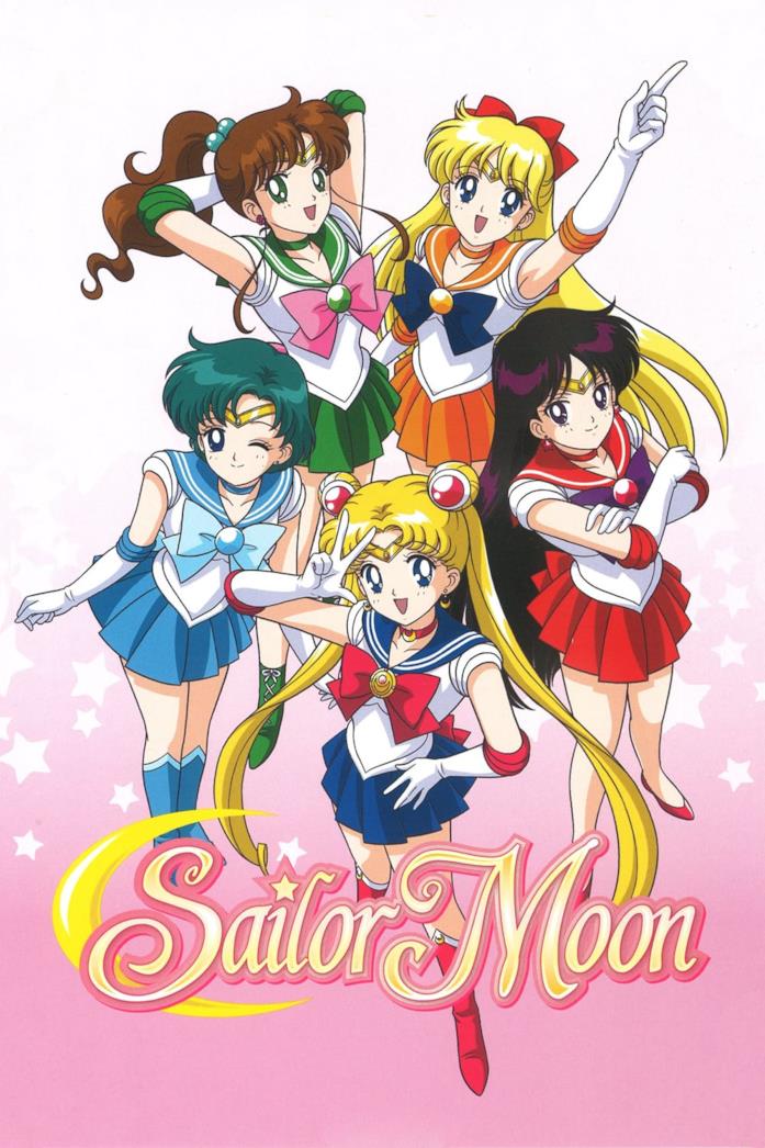 Un poster dell'anime storico di Sailor Moon Un'immagine delle combattenti nell'anime storico di Sailor Moon