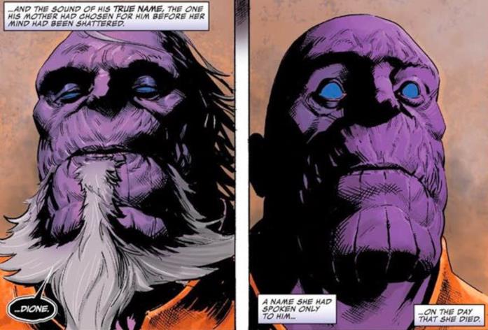 Re Thanos svela a Thanos il suo nome Re Thanos svela a Thanos il suo nome sulle pagine di Thanos 14