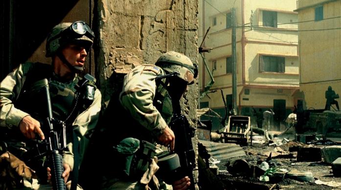 Una scena di Black Hawk Down