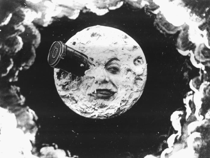 Viaggio nella luna di Georges Méliès La navicella affondata nell'occhio della luna