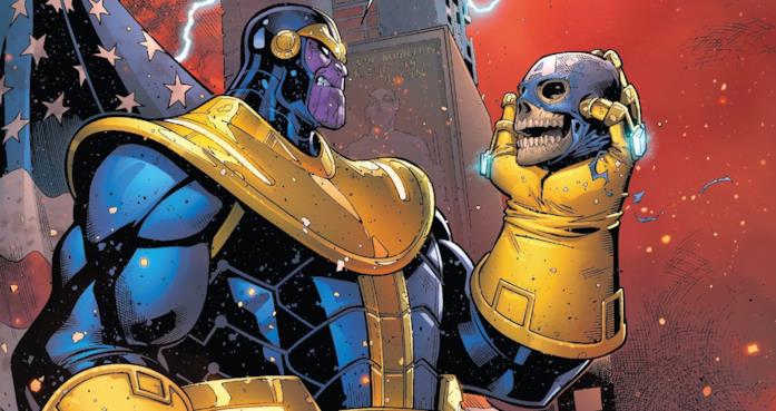 Thanos e una parte di Cap in una vignetta di U.S. Avengers