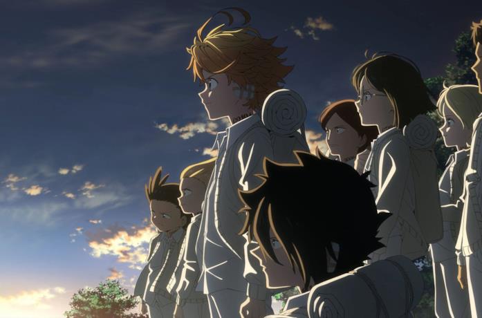 Una scena dell'anime The Promised Neverland