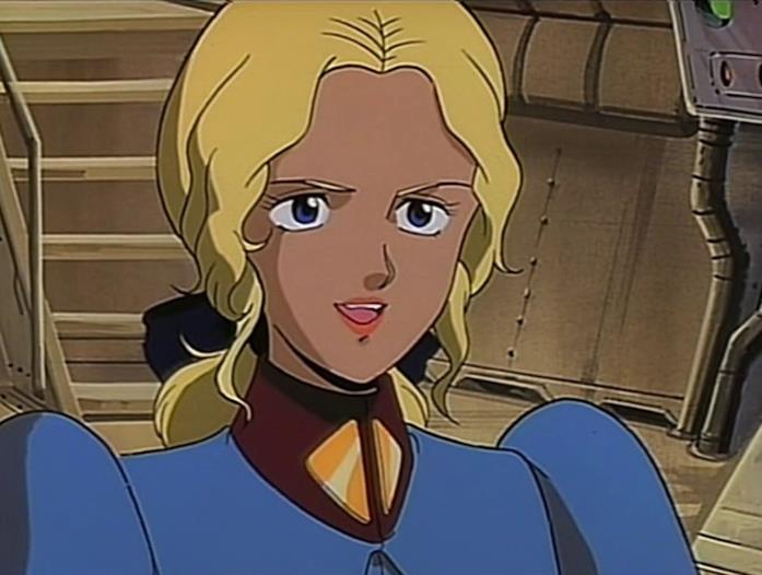 Electra in Nadia - Il mistero della pietra azzurra Electra in uniforme a bordo del Nautilus