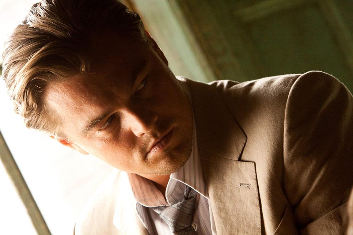 Un primo piano di Leonardo DiCaprio in Inception