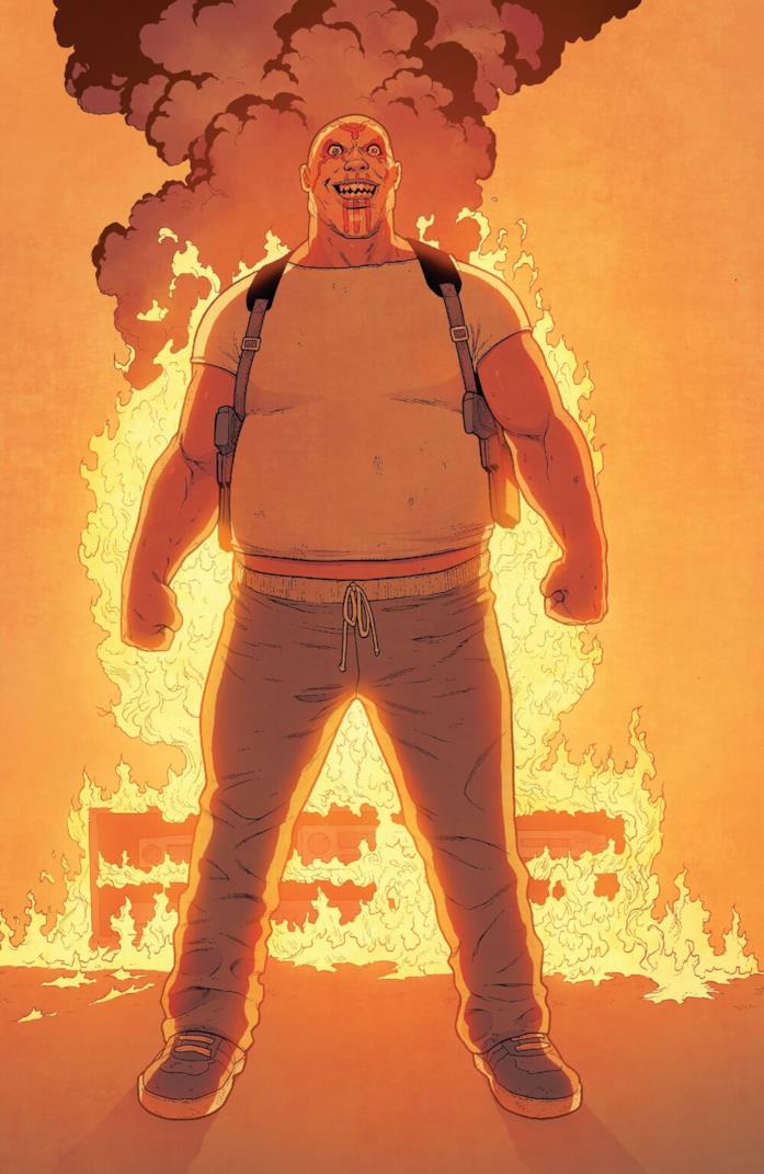 Chi è il villain di Moon Knight? Il villain Bushman con alle spalle un palazzo in fiamme