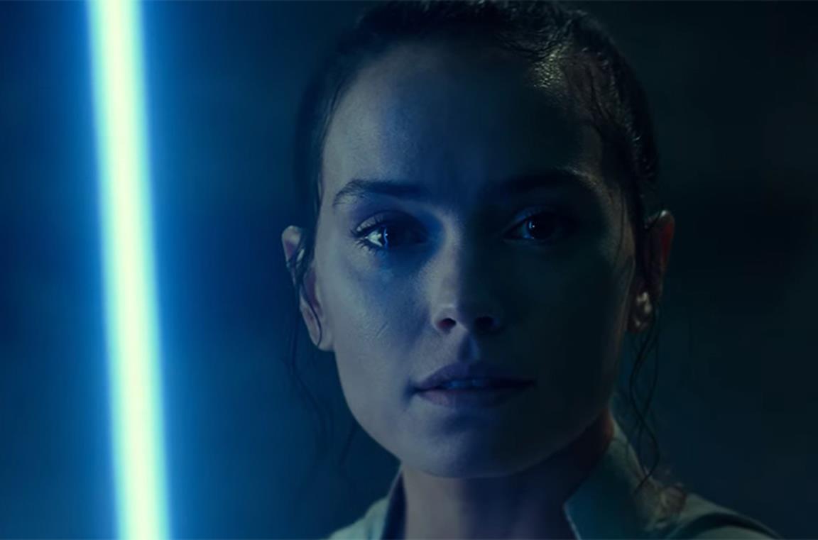 Rey in una scena di Star Wars: L'ascesa di Skywalker