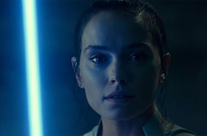 Rey in una scena di Star Wars: L'ascesa di Skywalker