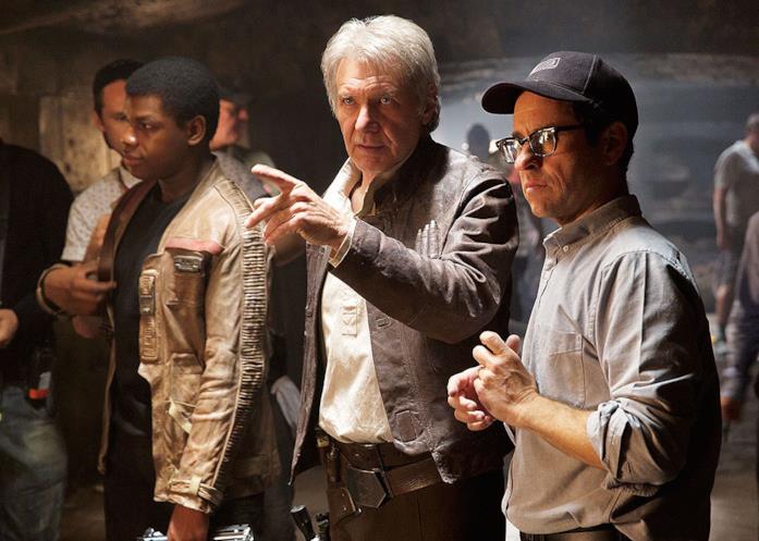Harrison Fors e J.J. Abrams sul set di Star Wars