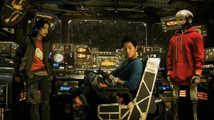 Il robot in una scena dello sci-fi sudcoreano Una scena di Space Sweepers
