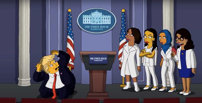 Trump e la Squad Trump viene messo alle strette dalla Squad durante il duello canoro