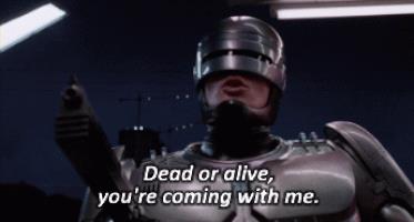 L'iconica battuta di RoboCop L'iconica battuta di RoboCop nel primo film