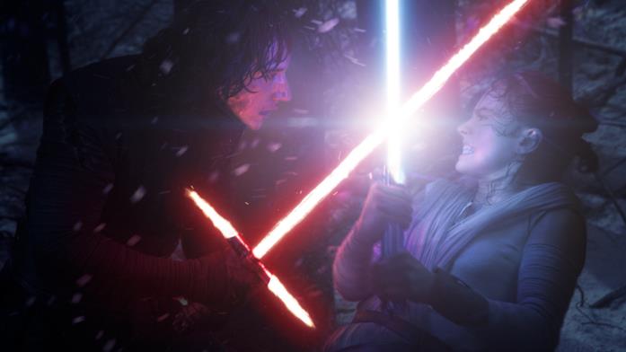 Rey contro Kyle Ren Immagine di Rey e Kylo ren