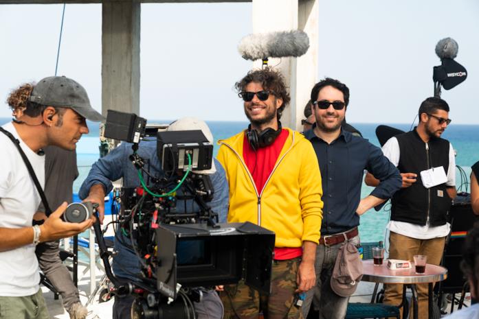 Sibilia e Rovere sul set di L'incredibile storia dell'Isola della Rose Sydney Sibilia e Matteo Rovere sorridenti sul set di L'incredibile storia dell'Isola della Rose