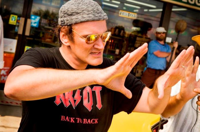 Quentin Tarantino sul set del film Grindhouse