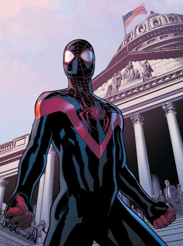 Miles Morales viene citato in Spider-Man: Homecoming Una tavola di Miles Morales nei panni di Spider-Man
