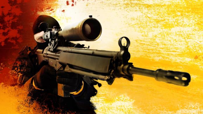 Un cecchino di Counter-Strike: Global Offensive