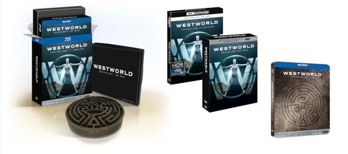 Westworld: 4 cofanetti Home Video Quattro dei cinque cofanetti Home Video italiani di Westworld