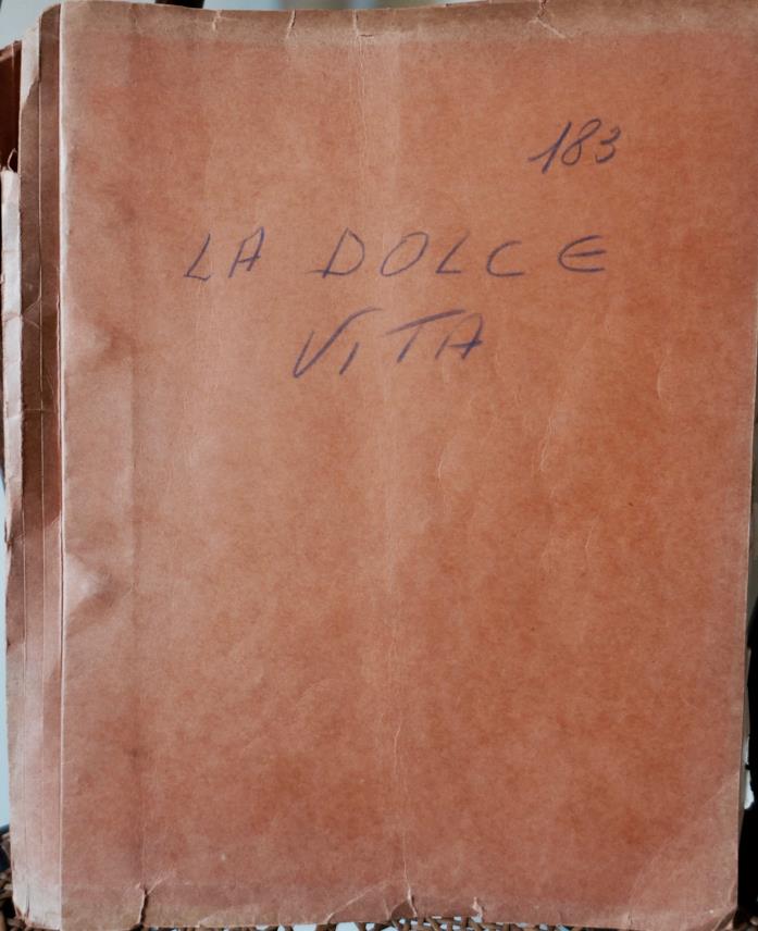 La Dolce Vita il copione di La Dolce Vita