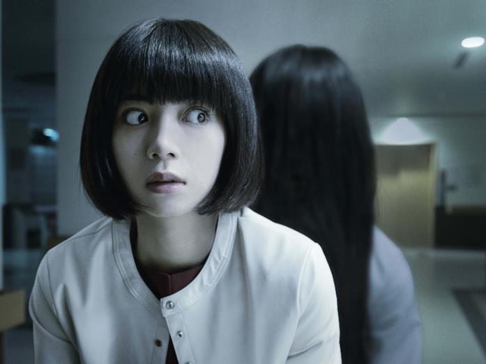 Un'inquietante scena del film Sadako