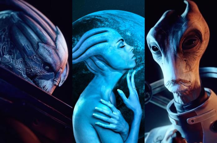 Alcune delle specie di Mass Effect Legendary Edition