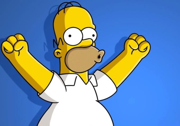 Homer Simpson esulta