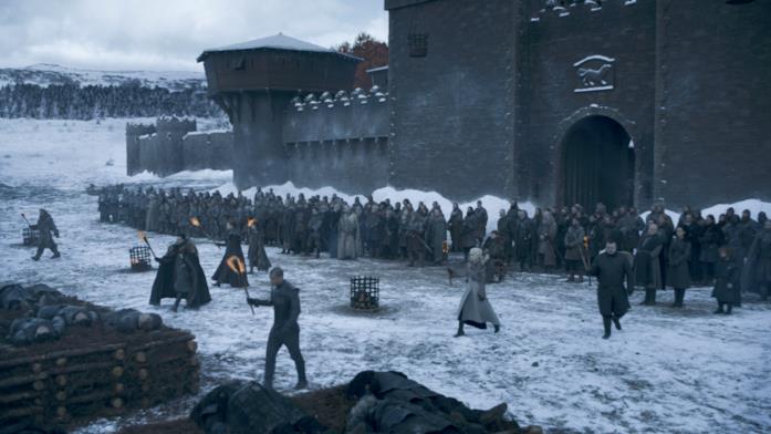 GoT 8x04: Jon e gli altri incendiano la pira GoT 8x04: Jon e gli altri incendiano la pira fuori da Grande Inverno
