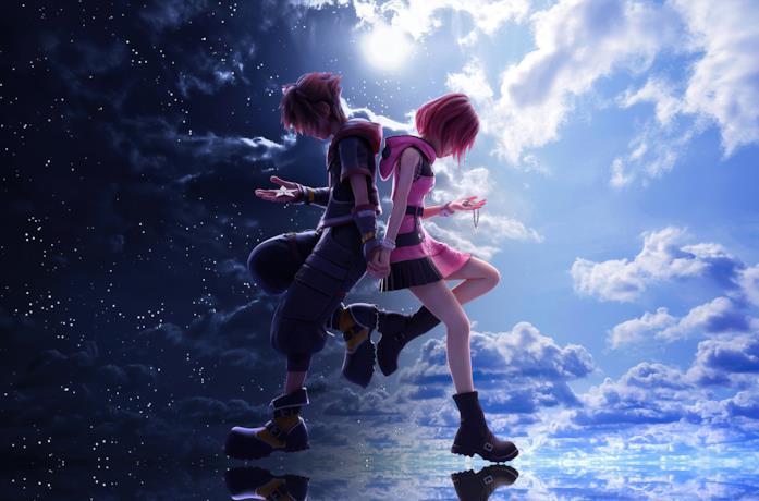 Sora e Kairi in Kingdom Hearts