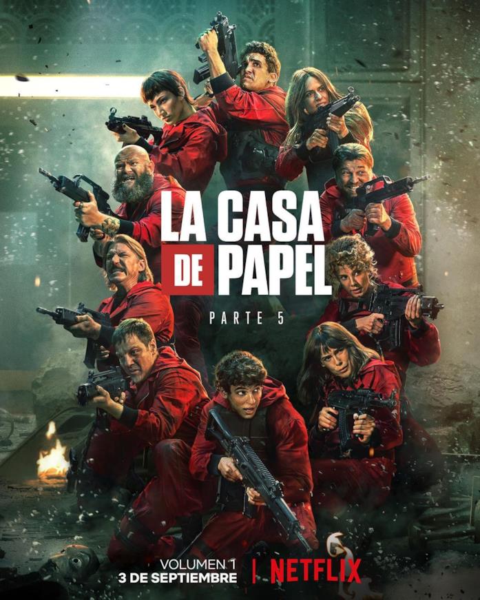Il poster della parte 5 de La Casa di Carta Il poster promozionale delle nuove puntate de La Casa di Carta