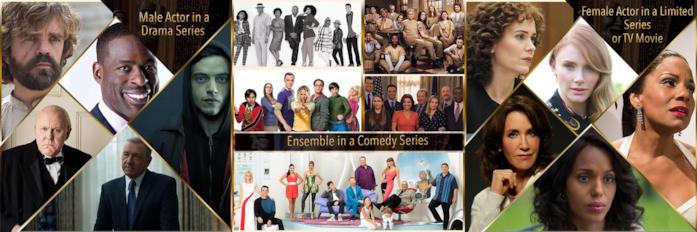 SAG Awards TV Alcuni dei nominati ai SAG Awards 2017 nelle categorie televisive