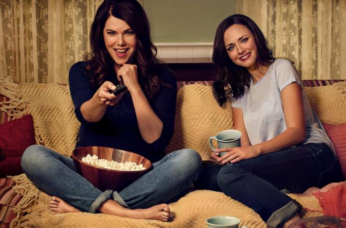 Primo piano di Lauren Graham e Alexis Bledel