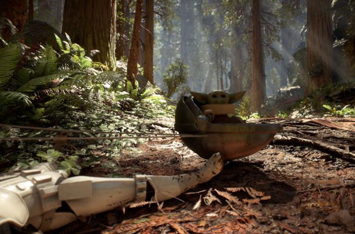 Una mod trasforma BB-8 in Baby Yoda su Star Wars Battlefront 2