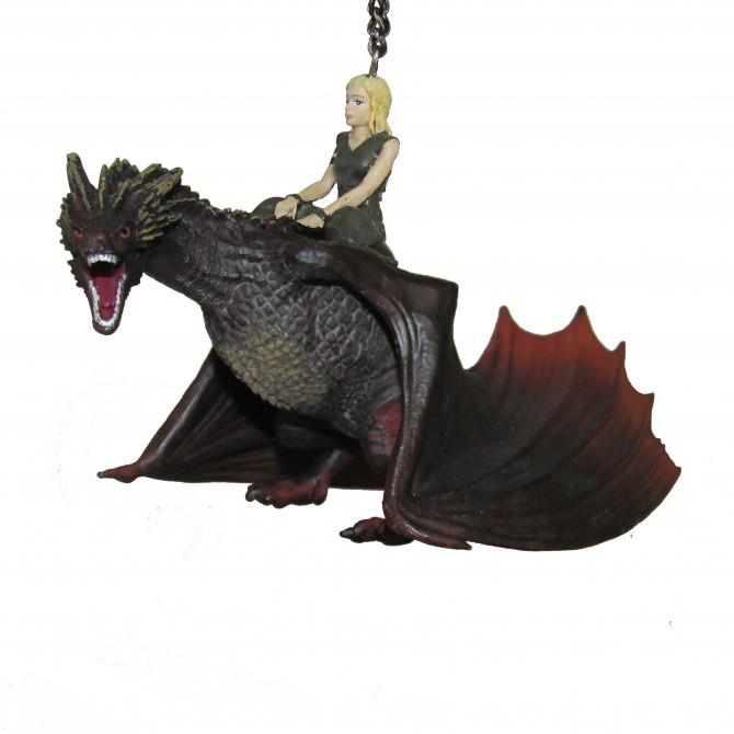 Ciondolo Natale Game of Thrones Immagine del ciondolo con Daenerys e Drogon