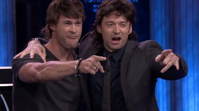 Chris Hemsworth e Hugh Jackman Chris Hemsworth e Hugh Jackman insieme da Jimmy Fallon