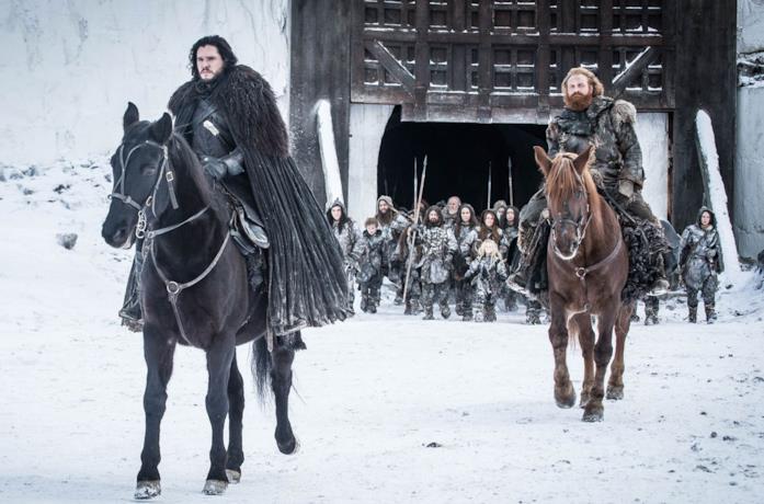 Jon Snow e Tormund nell'ultimo episodio di Game of Thrones