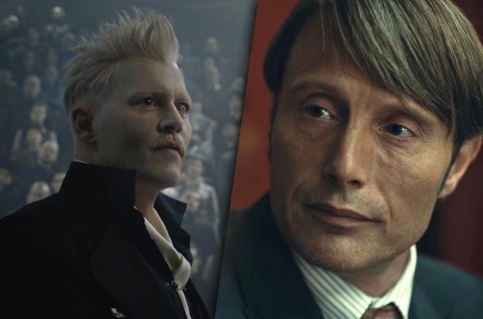 Johnny Depp (sinistra) e Mads Mikkelsen (destra)