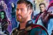 Chris Hemsworth assieme al cast di Guardiani della Galassia Vol. 2