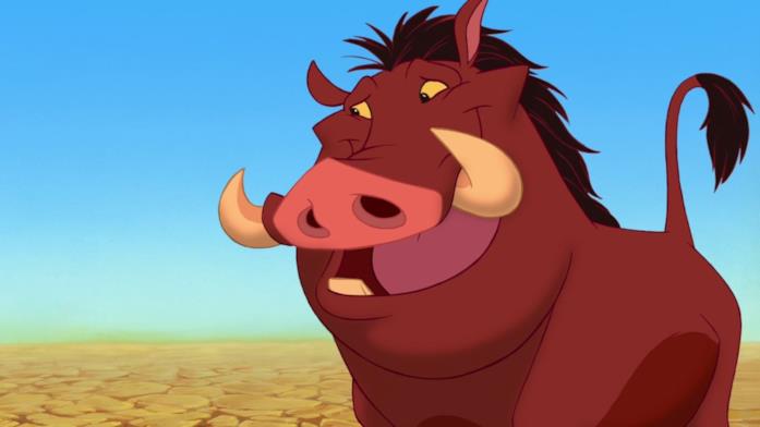 Pumbaa è un facocero tra i protagonisti de Il re leone Pumbaa