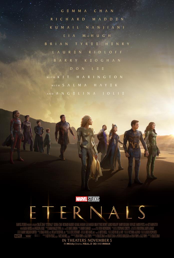 Il poster di Eternals, dal 3 novembre al cinema Il poster di Eternals