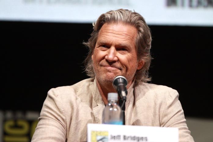 Jeff Bridges durante una convention Jeff Bridges nel corso di una conferenza stampa