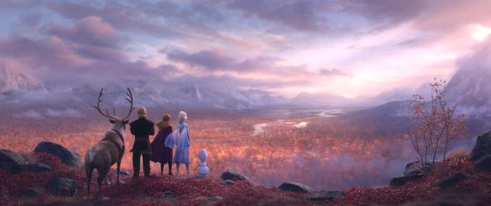 Frozen II I protagonisti nella foresta di Frozen II