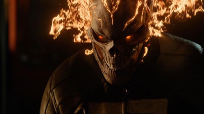 Una scena di Ghost Rider in Agents of SHIELD