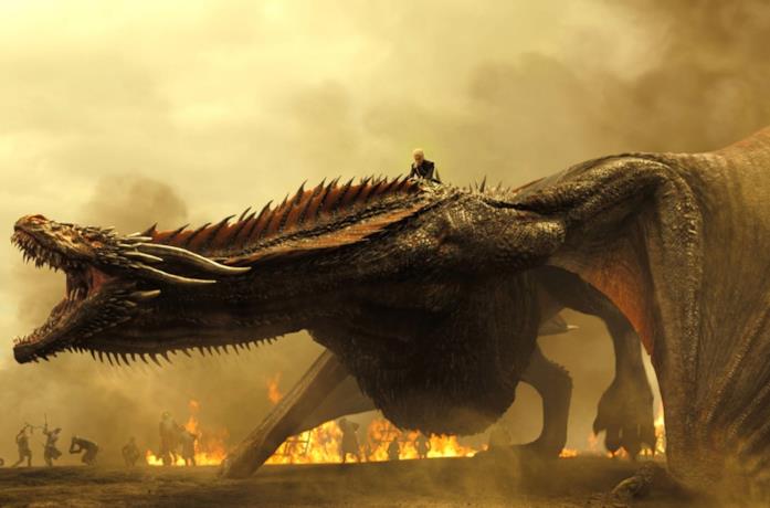 Drogon e Daenerys nell'episodio 7x04 di Game of Thrones, Spoglie di guerra