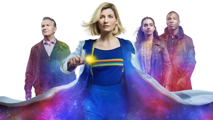 Un'immagine promozionale con i protagonisti di Doctor Who 12