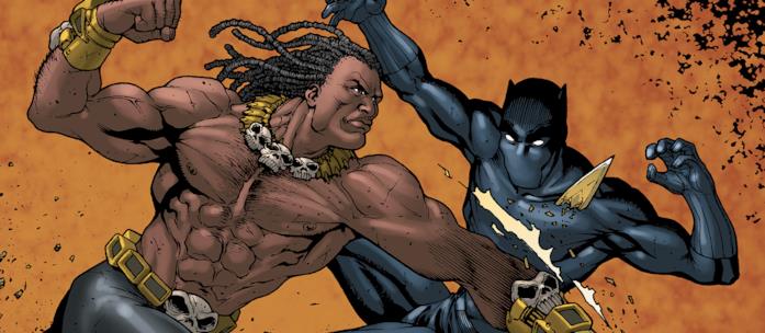 Killmonger, l'eterno rivale di Black Panther Killmonger sfida Black Panther in una illustrazione per un albo Marvel