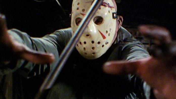 Jason Voorhees nel terzo capitolo della serie Jason Voorhees nel film Week-end di Terrore
