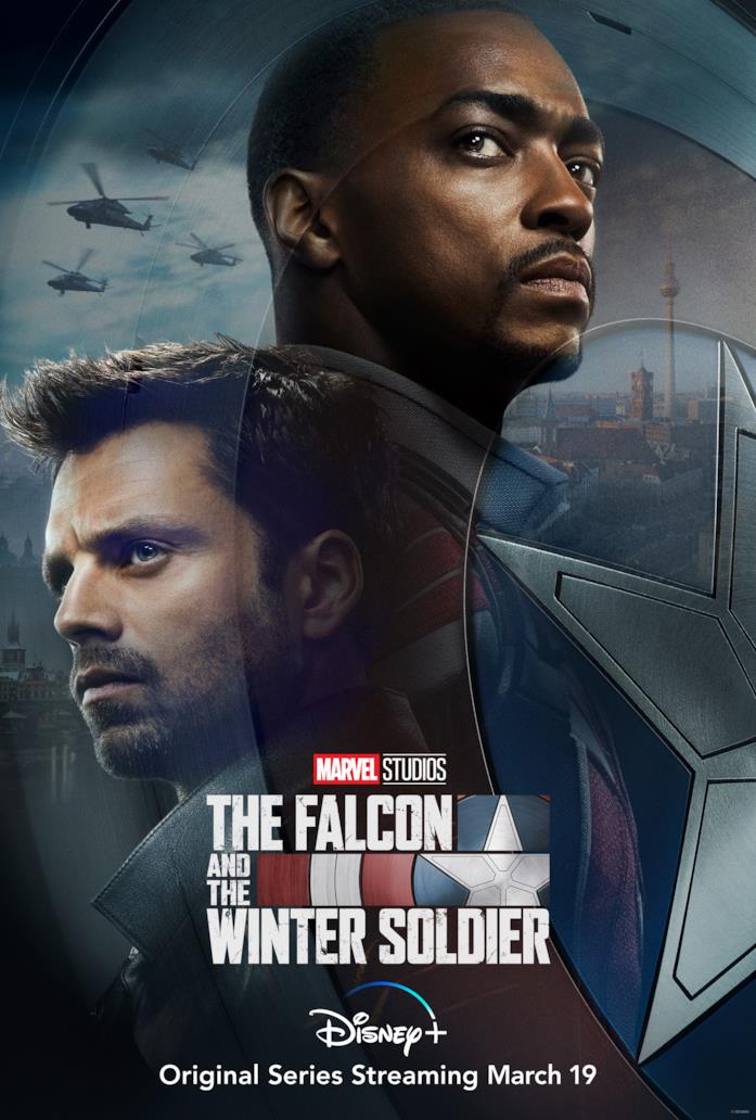 The Falcon and the Winter Soldier: locandina Falcon e il Soldato d'Inverno nella locandina della loro serie