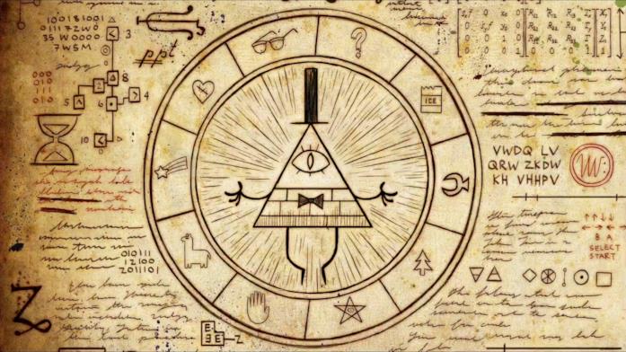 Gravity Falls pagina diario Pagina di Bill Cipher del diario di Dipper